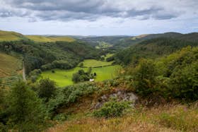 Bwlch Nant yr Arian visitor centre down the Dyffryn Melindwr valley shutterstock 2183937825