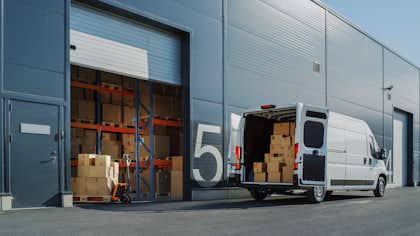 Industrial logistics multilet van storage retail lorries warehouse shutterstock 2042952230