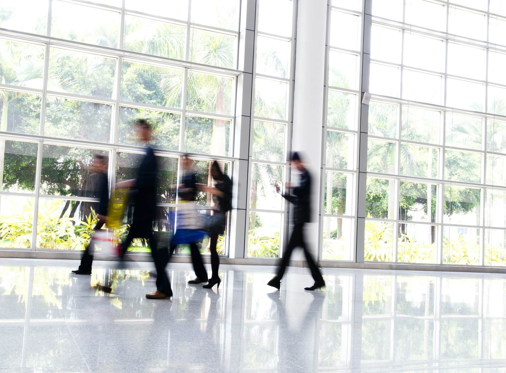 Walking office lobby shutterstock 142480150